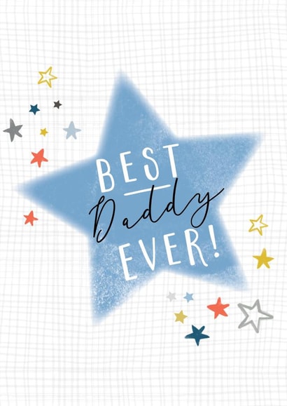 Cute Fathers Day Card - Best Daddy Ever created by Laura Darrington Design Ltd.