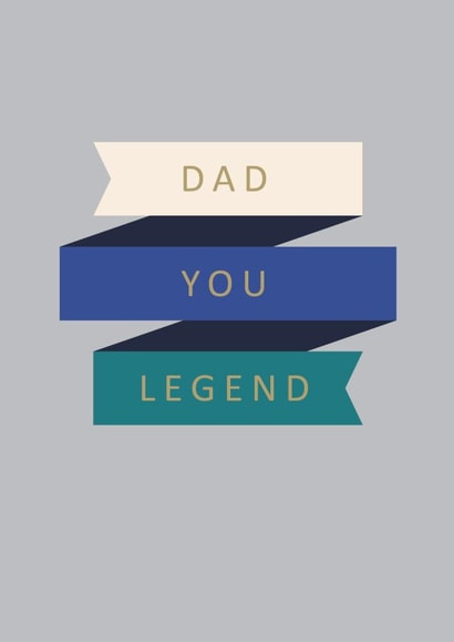 Classic Father's Day Card - Dad, You Legend created by Laura Darrington Design Ltd.