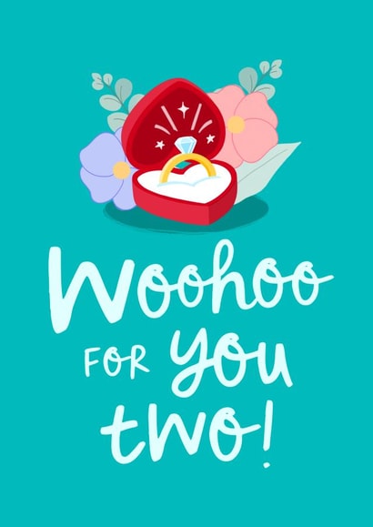 Floral Engagement Celebration Card - Woohoo for you two! created by The Cake Thief