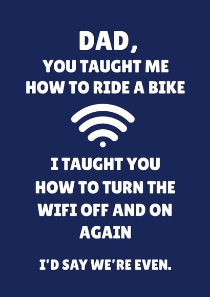 Funny Father's Day Card - Wifi created by PopDogShop