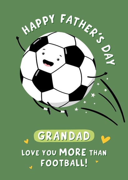 Father's Day Card For Grandad - Love You More Than Football created by Macie Dot Doodles