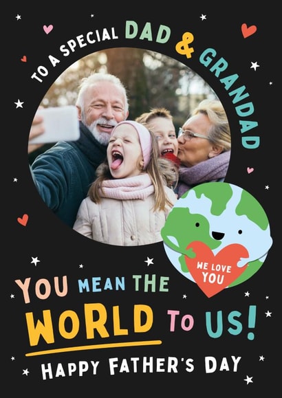 Cute Father's Day Card - Best Dad and Grandad in the Whole World created by Macie Dot Doodles