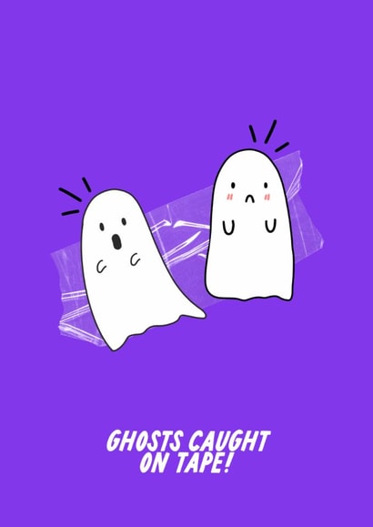 Funny Birthday Card - Ghosts Caught on Tape created by The Marmalade Cat