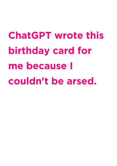 Happy Birthday with a little help from ChatGPT created by MonkeyChops Design