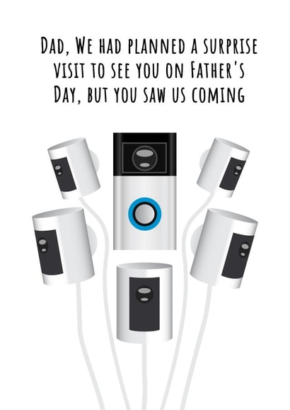 Ring Doorbell Fathers Day Card CCTV created by Tom Spencer