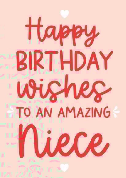 Cute Birthday Card - Amazing Niece created by Word Up Creative