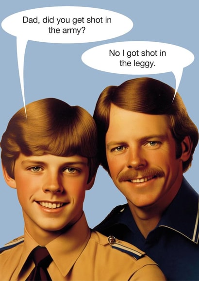 Retro Fathers Day Card - Army Joke created by kissmekwik
