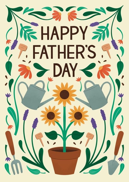 Pretty Father's Day Card – Floral Garden – Sunflowers created by Chloe  Tyler
