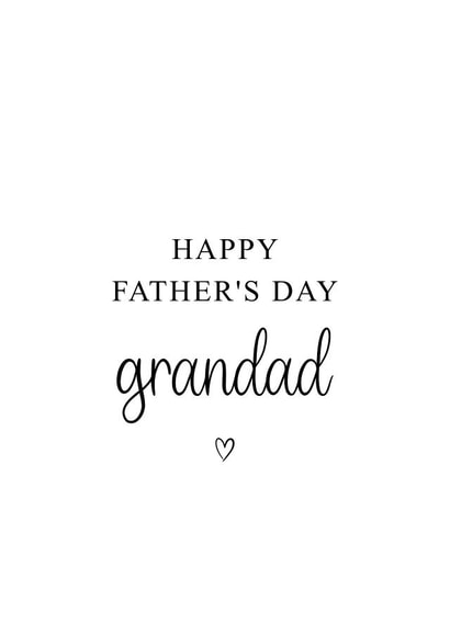 Happy Father's Day - Card For Grandad created by Kalm Lettering