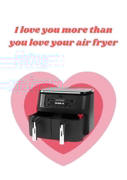 A card for that Air fryer mad person created by Ruby and Ophelia
