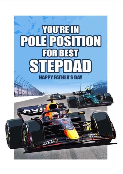 F1 Father's Day Card - Stepdad created by RetroMotion Artwork