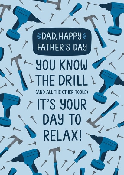 Punny Father's Day Card β You Know The Drill β DIY and Tools created by Chloe Tyler
