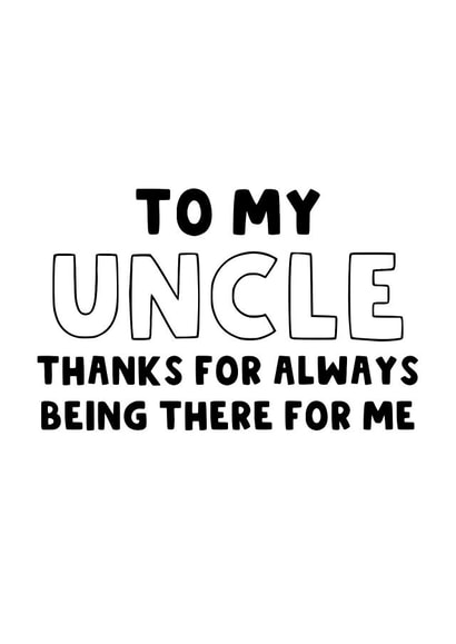 Heartfelt Card for Uncle - Father's Day Card created by The Blunt Badger