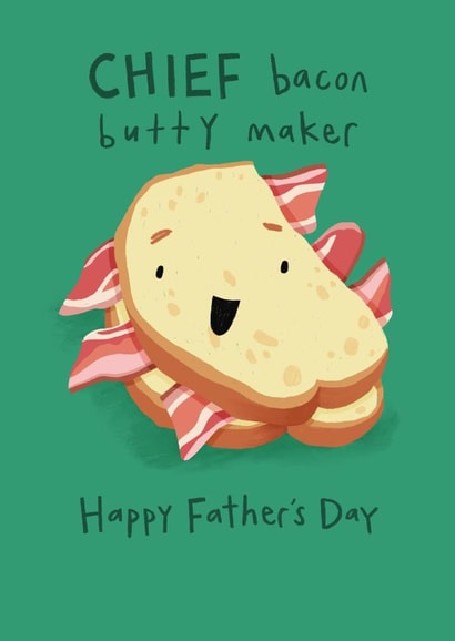 Chief Bacon Butty Maker - Fathers Day Card created by Nicola Watson