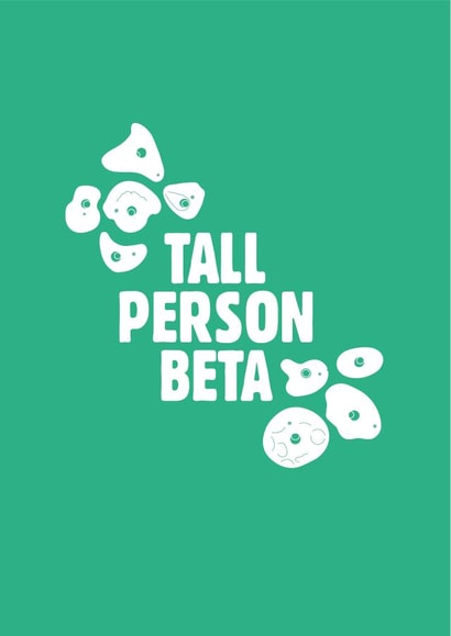 Rock Climbing/ Bouldering "Tall Person Beta" card created by lparrdesigns