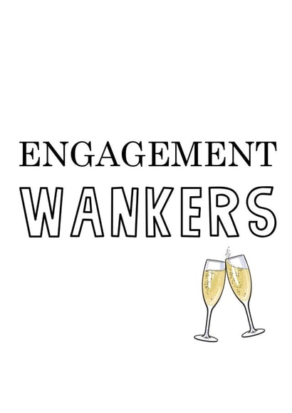 Happy Engagement! - Funny Rude Wedding Card - Swearing Cheeky Humour created by Melissa Charlotte