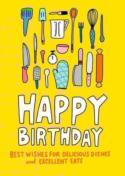 Happy Birthday Foodie - Baker - Cook - Home Chef created by Angela Chick