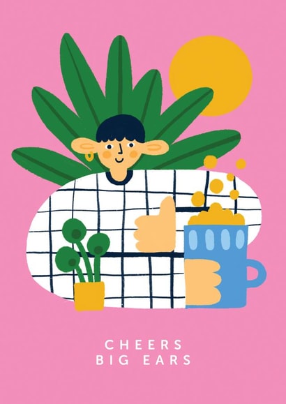 Funny Big Ears Joke Birthday Card created by Lucy Maggie Designs