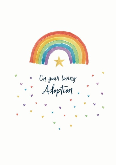 Adoption rainbow design for that special day created by Katie Phythian Design