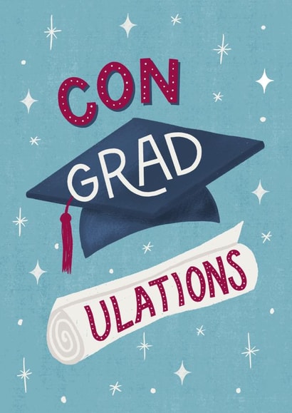 Pretty Graduation Card - Con-GRAD-ulations created by Silky Rose Design