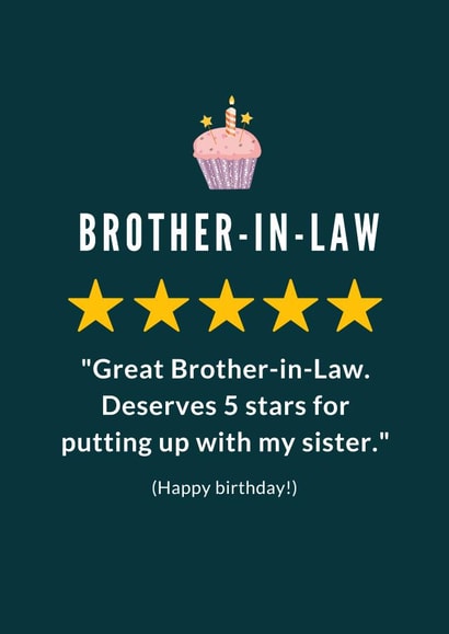 Funny Brother-in-Law Birthday Card created by Cheeky Card Co