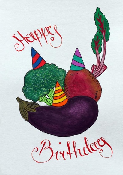 Vegetable Birthday Card created by artmilli