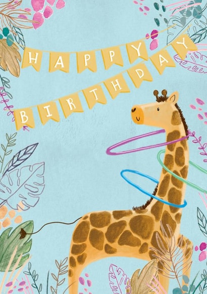 Cute and Fun tropical birthday card created by Abigail H Illustrates