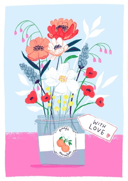 With love jar of wildflowers created by Emma Valenghi