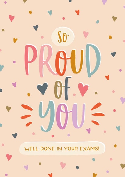 Cute Good congratulations in your exams card - so proud of you! created by The Pattern Press