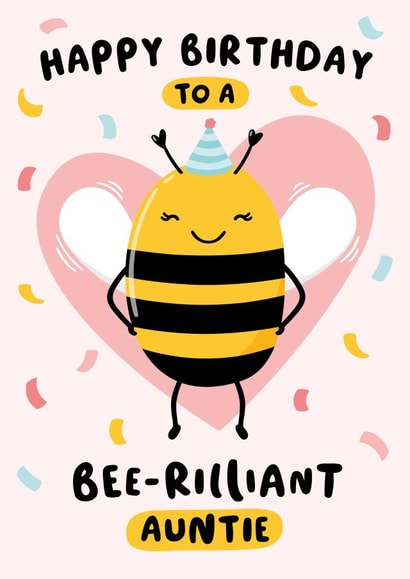 Bee-rilliant Auntie Birthday Card created by Macie Dot Doodles