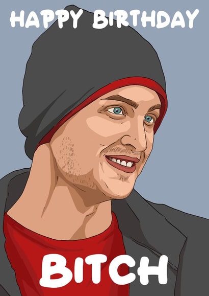 Funny breaking bad birthday card for friends, family and fans created by Bethany Rice