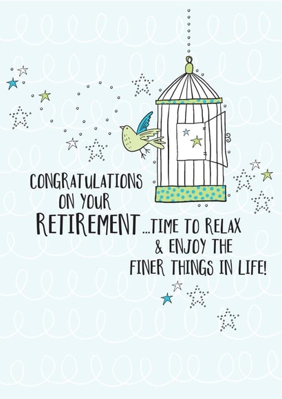 Congratulations on your retirement card. created by Eggbert & Daisy