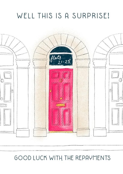 Funny New Home Card - Good Luck with the Repayments created by patternmuse