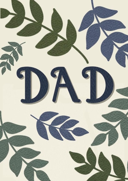 Nature themed card for a special dad created by Katie Walden Illustration
