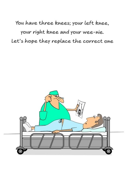 Funny Get Well Card - Knee Replacement Operation created by Swizzoo
