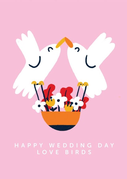 Love Birds Wedding Congratulations Card created by Lucy Maggie Designs