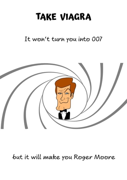 Funny James Bond Card ideal for Dad, partner, brother or any male friend. created by Swizzoo