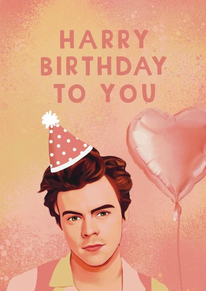 Celebrity Birthday Card - Harry Styles created by Giddy Kipper