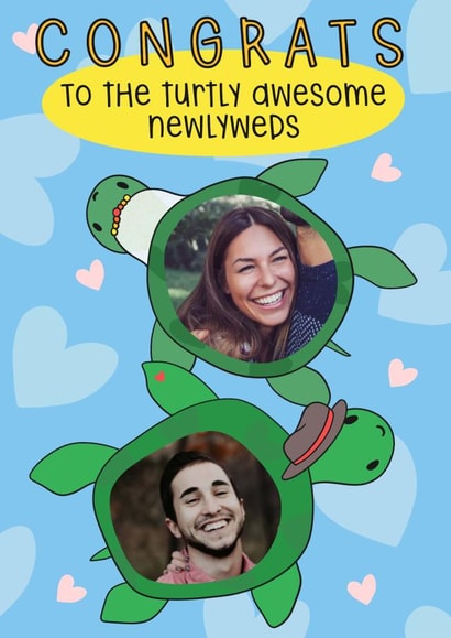 Cute Wedding Card - Turtly Awesome Newlyweds created by Lisa Wardle