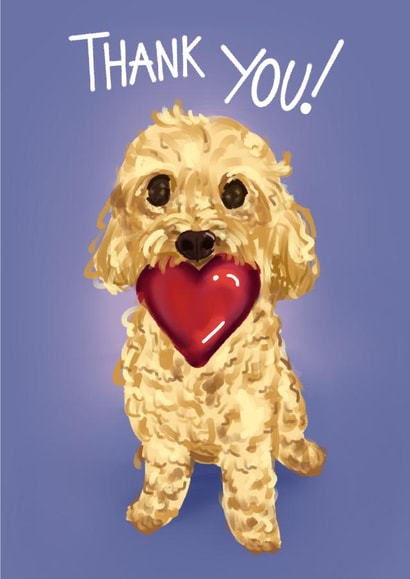 Loving Cockapoo Thank You! Card created by C.F. Allen