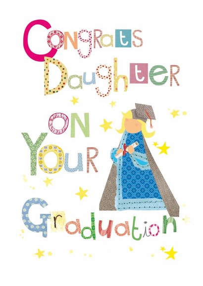 DAUGHTER'S GRADUATION - CAP AND GOWN - HOLDING SCROLL created by Anya Higginson