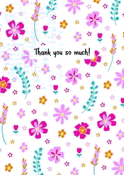 Cute Floral Thank you Card created by Rebecca Stevens