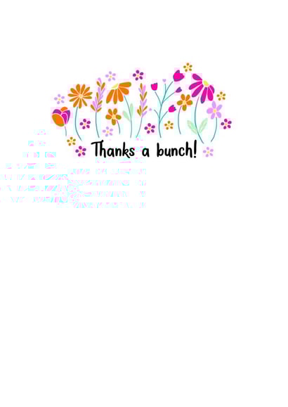Cute Flower Bunch Thank You Card created by Rebecca Stevens