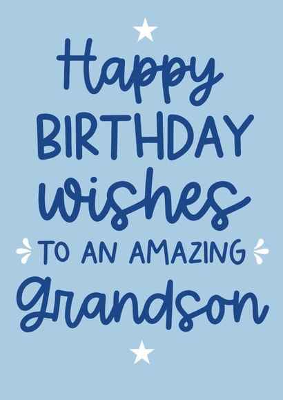 Birthday Card - Amazing Grandson created by Word Up Creative