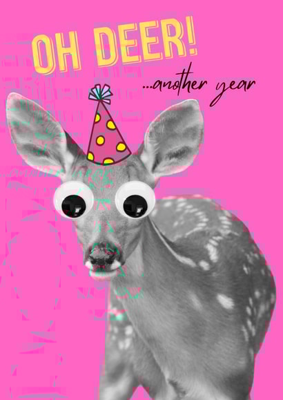 GOOGLY EYES FUNNY Dear Birthday Card created by Char's Designs