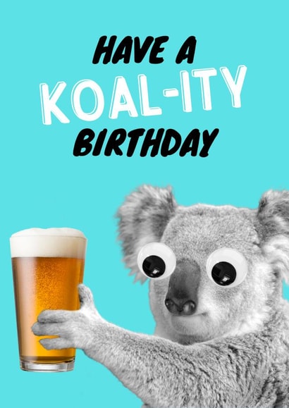 BOOZY Koala Birthday Card! created by Char's Designs