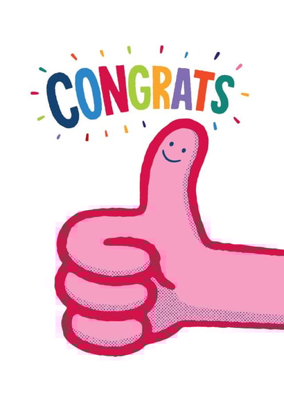 Fun Congratulations Card - Thumbs Up created by Unknown Ink