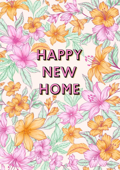 Pretty New Home Card - Flowers | thortful