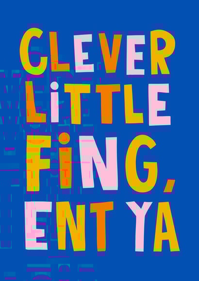 Funny Congratulations Card - Clever Little Fing created by Lucy Maggie Designs