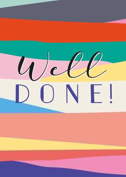 Pretty Congratulations Card - Well Done created by Laura Darrington Design Ltd.